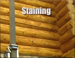  Victoria, Virginia Log Home Staining